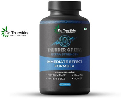 Dr.trueskin Thunder Of Zeus Capsules for stamina and wellness herbal booster Pre Workout(30 Capsules, Unflavored)