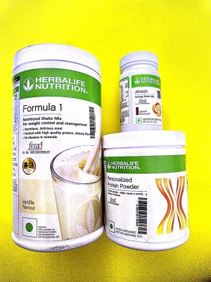 Herbalife Nutrition F1 STRAWBERRY SHAKE AND P200 AND PEACH. Green Tea Plastic Bottle(3 x 250 g)