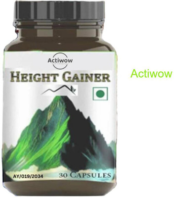 ACTIWOW Height Gainer 30 Capsules for Taller and Stronger Bones Plant-Based Protein(30 Capsules, No Flavor)