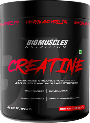BIGMUSCLES NUTRITION Creatine Monohydrate [66 Servings] | Supports Lean Muscle Building & Recovery | Creatine(200 g, Sex On The Beach)