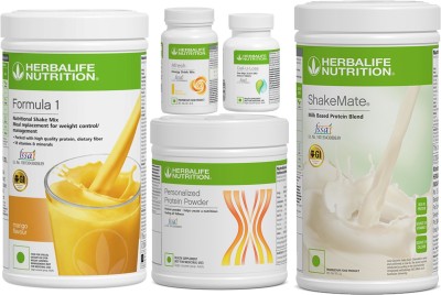 Herbalife Nutrition Formula 1 Shake Afresh Energy Drink Protein 200 g Shakemate Cell u loss Tablets Protein Shake(1.3 kg, Mango Lemon)