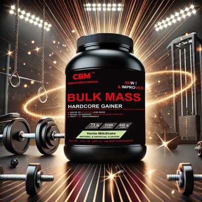 CBM Bulk Mass Hardcore New Improved Weight Gainers/Mass Gainers(3 kg, VANILLA)
