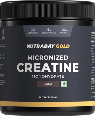 Nutrabay Gold Micronized Creatine Monohydrate, Pre/Post Workout, Flavoured Amino Acid Creatine(120 g, Cola)