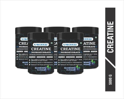 US KART Creatine Monohydrate Blueberry Flavor 100gm (Pack of 5) Increase Strength Creatine(500 g, Blueberry)