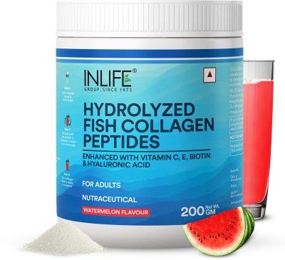 INLIFE Marine Fish Collagen with Vitamin E (Watermelon) Protein Shake(200 g, Watermelon)