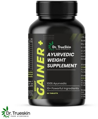 Dr.trueskin Weight Gainer+ High Protein Muscle Fuel Weight Gainers/Mass Gainers(90 Capsules, Unflavored)