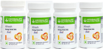 HERBALIFE Afresh Energy Drink Powder Plant-Based Protein(200 g, Lemon, Lemon, Lemon, Peach)