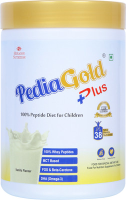 Pedia Gold A complete peptide Nutrition for your fussy eater child Whey Protein(400 g, Vanilla)