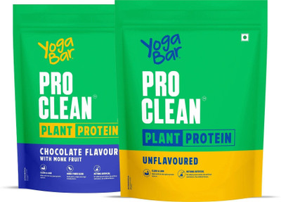 Yogabar Plant Protein Plant-Based Protein(1000 g, Plain, Chocolate)