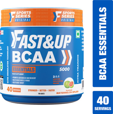 FAST&UP BCAA Supplement- Pre/Post & Intra Workout Supplement For Muscle Recovery BCAA(280 g, Watermelon)