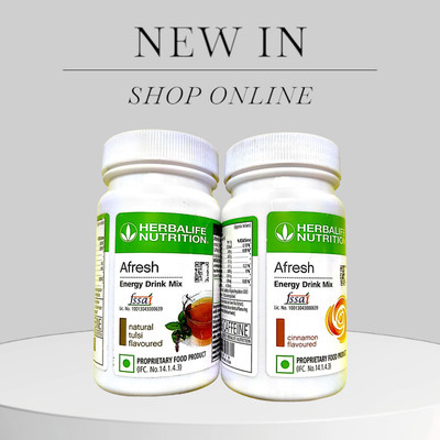 HERBALIFE AFRESH ENERGY DRINK-TULSI,CINNAMON (PACK OF 2) Energy Bars(100 g, TULSI, CINNAMON)