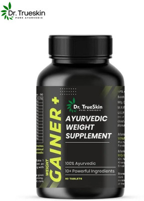 Dr.trueskin Weight Gainer+ Mass Builder for Men Weight Gainers/Mass Gainers(90 Capsules, Unflavored)