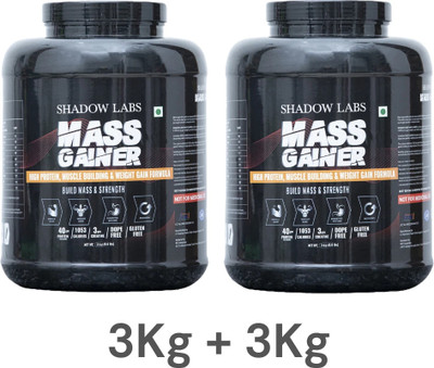 OREALFIT Shadow Labs for Bulk Gaining Weight Gainers/Mass Gainers(6 kg, Vanilla Icecream)