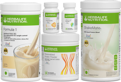 HERBALIFE Formula 1 Shake Afresh Energy Drink Protein 200 g Shakemate Cell u loss Tablets Protein Shake(1.3 kg, Vanilla Ginger)