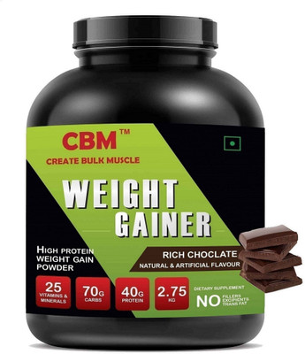 CBM Weight Gainer Choc 6lb Weight Gainers/Mass Gainers(2750 g, Chocolate)