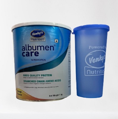 Venky's Nutrition Albumen Care Health Supplement With Glutamine Egg White Protein Powder BCAA(1 kg, Mango)
