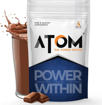 AS-IT-IS Nutrition ATOM PWR Whey Protein, 24g Protein, 1 kg - Double Rich Chocolate Whey Protein(1000 g, Double Rich Chocolate)