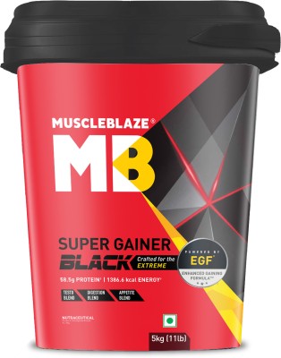 MUSCLEBLAZE Super Black with EGF, for Muscle Weight Gainers/Mass Gainers(5 kg, Chocolate)