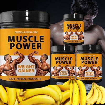 Secure Healthcare Muscle Power, Weight Gainer Supplements, Flavor Banana, Pack of 4 Whey Protein(500 g, Banana)