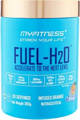 MYFITNESS ® FUEL H2O 30 Servings Infused Orange India's Most Powerful Non Caffeine Pre Workout(300 g, Infused Orange)