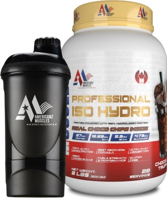 Americanz Muscles ISO Hydro Whey Protein(900 g, Chocolate Truffle(withShaker)2LBS)