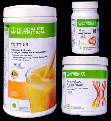 HERBALIFE F1-SHAKE MIX-MANGO.PROTINE POWDER 200GM AND LEMON (PACK OF 3) Protein Shake(0.75 g, MANGO, LEMON)