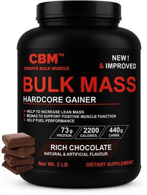 CBM BULK Mass Hardcore Weight Gainer 2lb Weight Gainers/Mass Gainers(2 pounds, Chocolate)