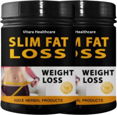Vitara Healthcare Slim Fat loss | Weight loss | Powder | Fat loss | Natural | Slim Fit | Plant-Based Protein(60 Capsules, unflavoured)
