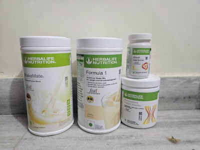 Herbalife Nutrition VANILLA SHAKE shakemate PROTEIN 200GM lemon AFRESH ENERGY DRINK Protein Shake(1200 g, VANILLA)