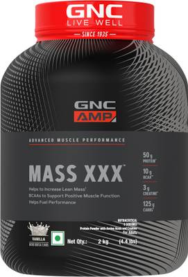 GNC AMP Amplified Mass XXX with Branched Chain Amino Acids & Creatine Whey Protein