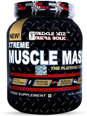 MUSCLE SIZE XTREME ANABOLIC MUSCLE MASS HIGH PROTEIN GAINER (2.2lbs,1kg) Weight Gainers/Mass Gainers(1 kg, CHOCOLATE)