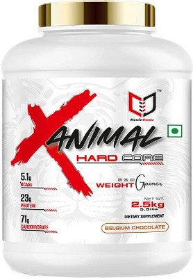 Muscle Doctor Hard core weight & mass gainer, High Protein High Calorie Weight Gainers/Mass Gainers(2.5 kg, CHOCOLATE)