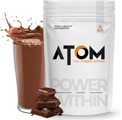 AS-IT-IS Nutrition ATOM Whey Protein Isolate 250g | 29g protein, 6.1g BCAA & 13g EAA Whey Protein(250 g, Double Rich Chocolate)