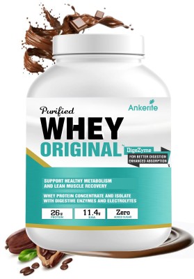 Ankerite Purified Whey Original - Digestive Enzyme for Lean Muscle and Recovery Weight Gainers/Mass Gainers(1814 g, CHOCOLATE, BUTTERSCOTCH, MANGO, IRISH COFFEE)