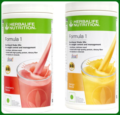 Herbal Nutrition Life Formula 1 Shake Mix- Strawberry Flavor & Mango Flavor For Weight Loss Plant-Based Protein(1000 g, Strawberry, Mango)