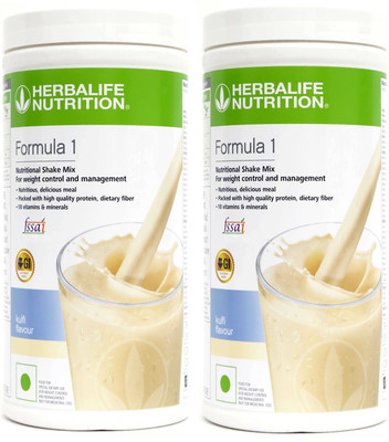 HERBALIFE 2 PCS OF Formula 1 Nutritional Shake Mix KULFI + KULFI Flavor Plant-Based Protein(1000 g, KULFI, KULFI)