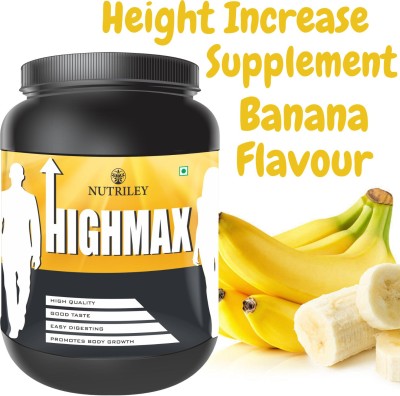 NUTRILEY Highmax Height Increase Powder Height Increase Ke Liye Supplement Banana Flavor Whey Protein(500 g, Banana)