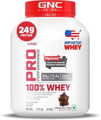 GNC Pro Performance Whey Protein(4 pounds, Chocolate Fudge)