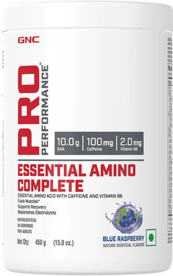 GNC Ind Essential Amino Complete Blue Raspberry Powder 450gm EAA (Essential Amino Acids)(450 g, Blue Raspberry)