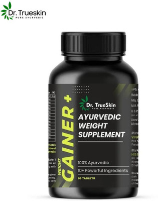 Dr.trueskin Weight Gainer+ Max Strength Weight Gainer Weight Gainers/Mass Gainers(90 Capsules, Unflavored)