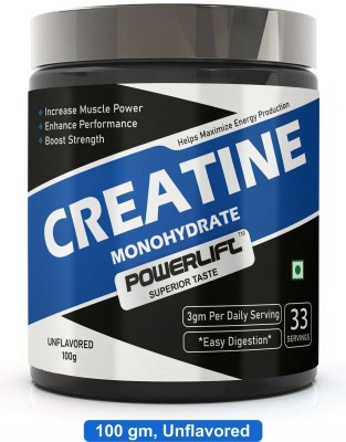 POWERLIFT Creatine Monohydrate Micronized, Muscle Repair & Recovery, 33 servings Creatine(100 g, Unflavoured)