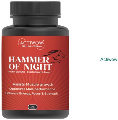 ACTIWOW Hammer Of Night Capsules for Physical Power Plant-Based Protein(30 Capsules, No Flavor)