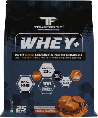 TRUEFORMA Performance Whey+ With Natural Testo Complex Whey Protein(1 kg, Chocolate Caramel)