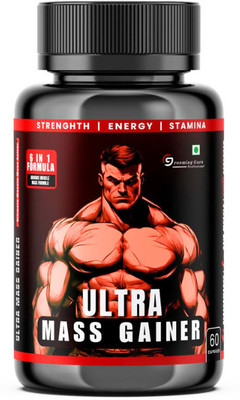 The Gromming guru Ultra Mass Gainer Formulation for Weight Gain & Mass Gain, Stamina & Strength | Weight Gainers/Mass Gainers(60 Capsules, Unflavored)