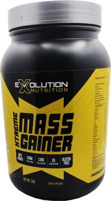 Evolution Nutrition Xtreme Mass Gainer With High Calories 1340 (2.2Lbs Fruit Punch) Weight Gainers/Mass Gainers
