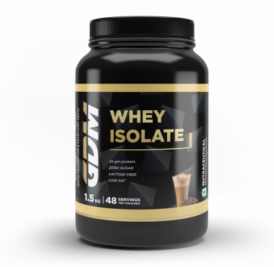 gdm nutraceuticals llp Whey Isolate Protein Supplement | 24g High Protein | Sugar Free | Lactose Free Whey Protein(1.5 kg, Coffee)