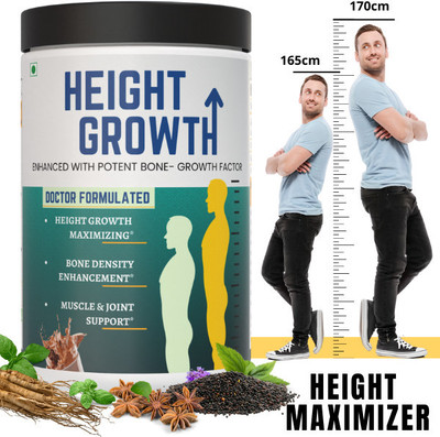 The Gromming guru Height Growth - Height Growth Supplement With Calcium & Vitamin D3 | Grow Taller Whey Protein(500 g, Chocolate)