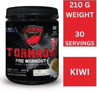 red horn Tornado Newly Launched Supplement Powder for Energy & Focus |30 servings Pre Workout(210 g, Kiwi)