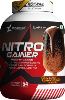 BIG ROCK NUTRITION Nitro Gainer Labdoor Certified Weight Gainers/Mass Gainers(2.7 kg, Chocolate)