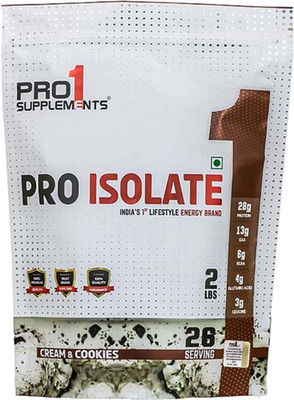 Pro1 Supplements Isolate Protein Powder with Creatine Whey Protein(2 pounds, Cream n Cookies)